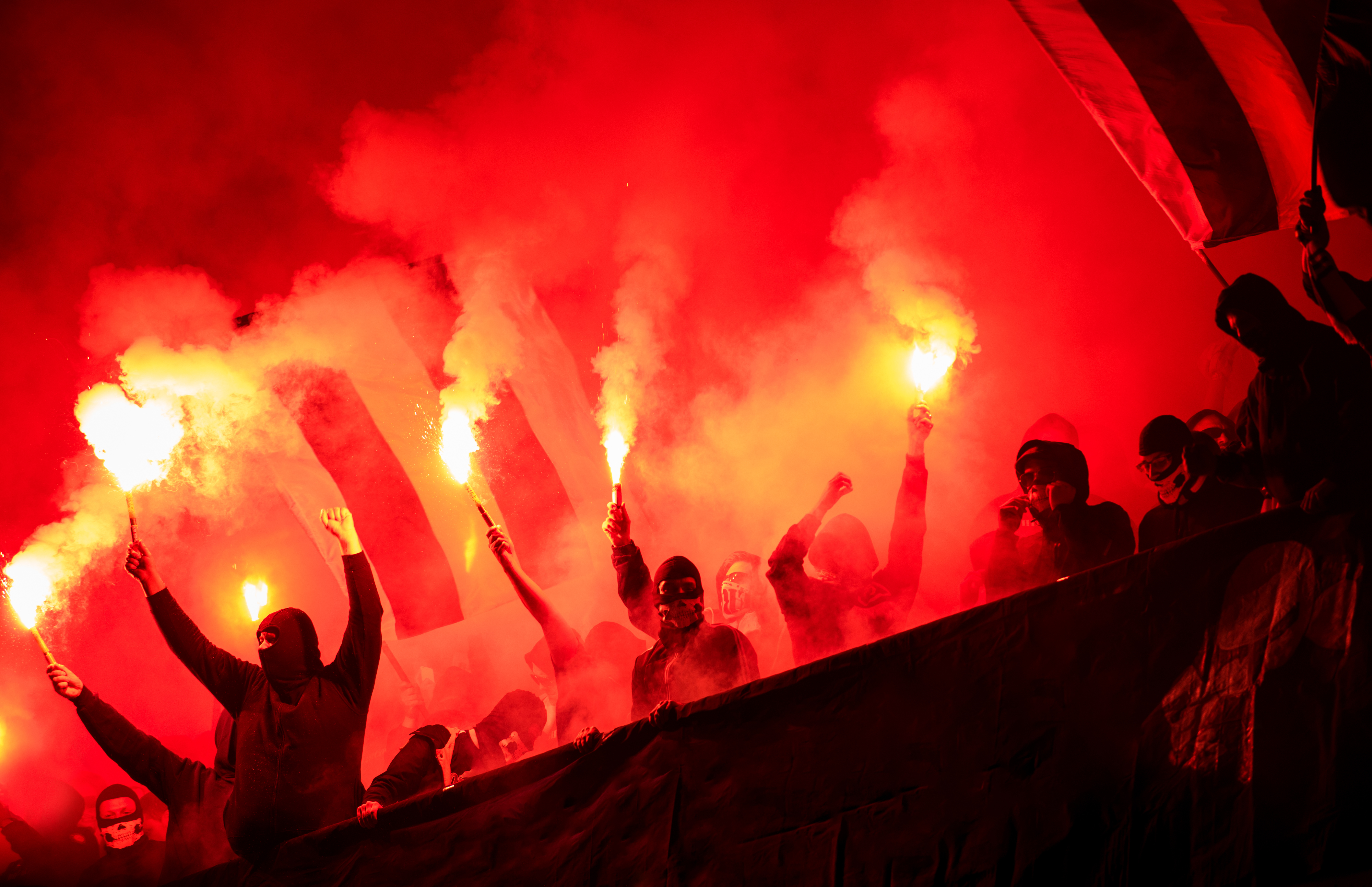 Bengalos im Stadion