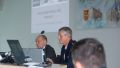 Landrat Christoph Rüther (l.) und Leitender Polizeidirektor Ulrich Ettler führten durch die Konferenz