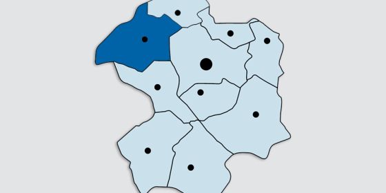 Kreiskarte - Stadt Delbrück